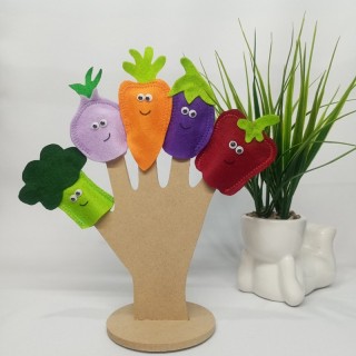 Títeres de Dedos Verduras