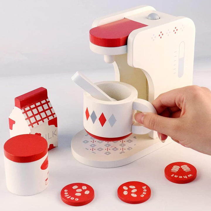 Set cafetera de madera