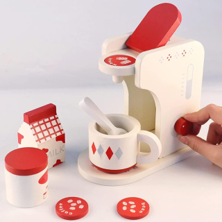 Set cafetera de madera